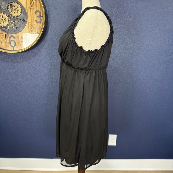 Festi (Torrid) Black Mesh Ruffle Mini Bodycon Dress Plus Size 4X - Picture 3 of 8